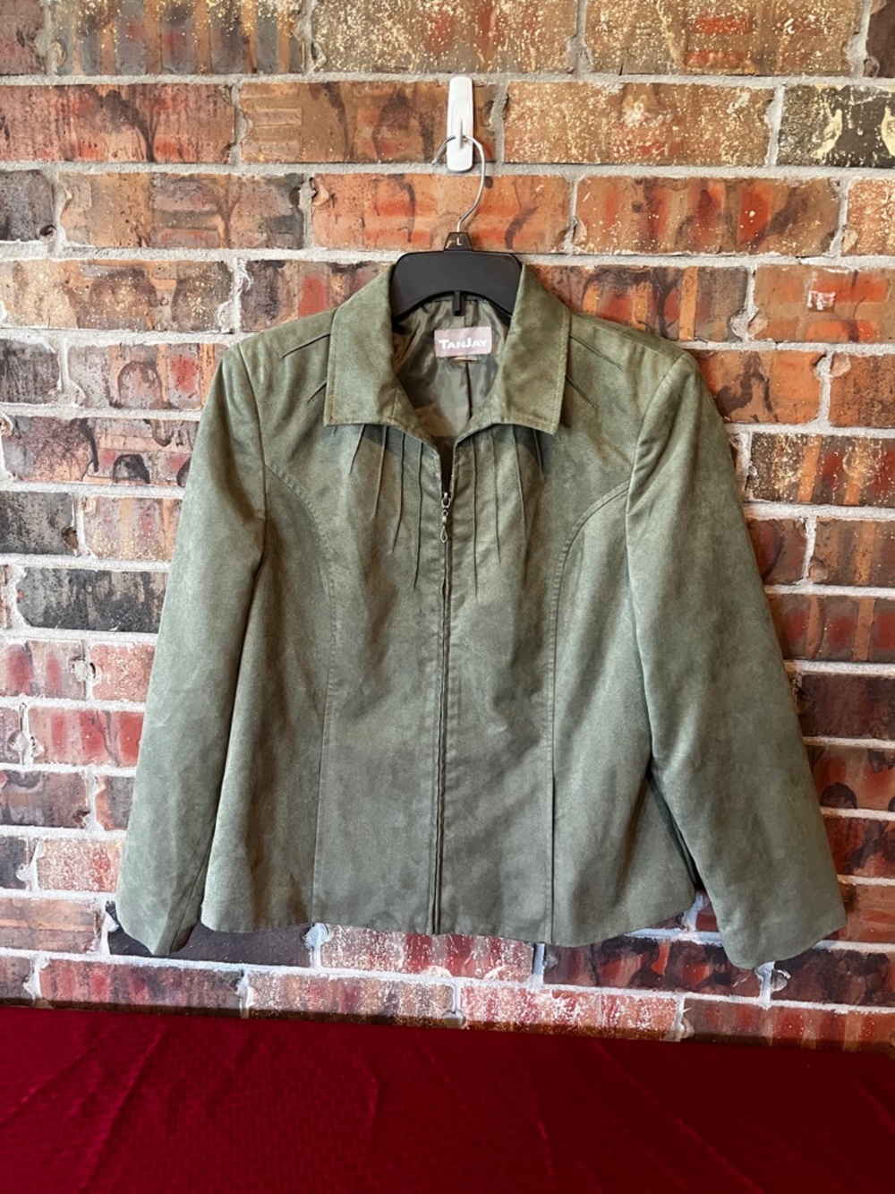TanJay Women's Olive Green Zip-Front Jacket Size:10